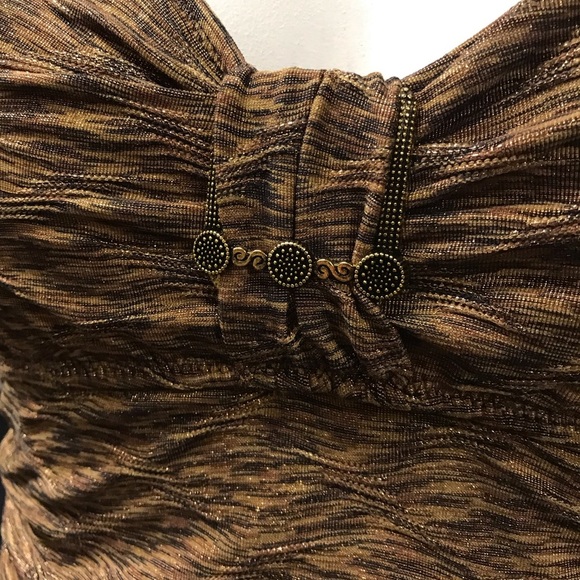 Anne Cole Brown with Gold One Piece Mokini - Picture 6 of 8